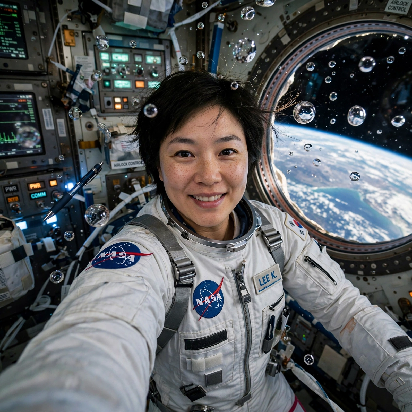 Spacewalk – पृथ्वी के ऊपर तैरता Astronaut – AI video prompt
