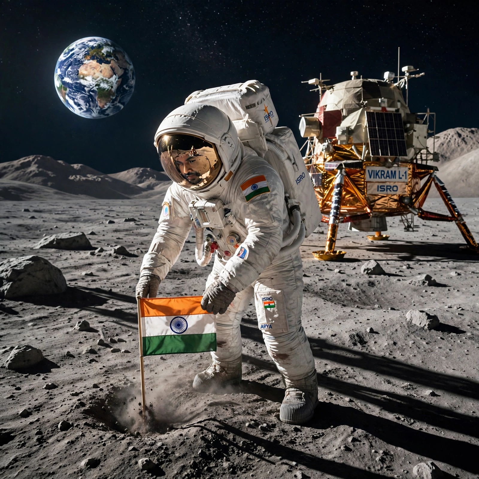 Alien Planet पर खोज – Astronaut AI video prompt