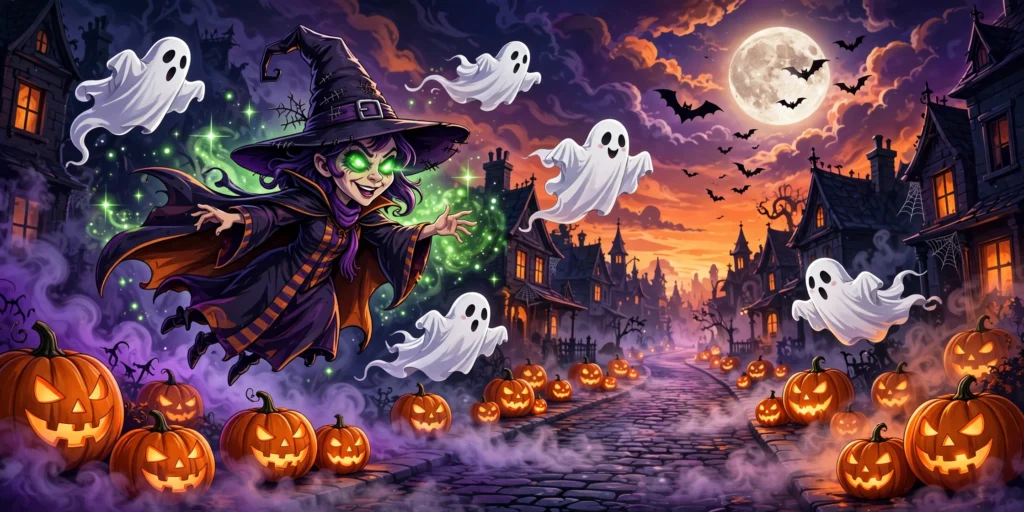Halloween AI video prompts Hindi — chudail aur ghost wala darawna scene