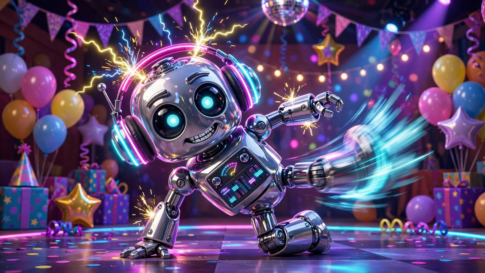 Robot Dance Party Malfunction, AI preview