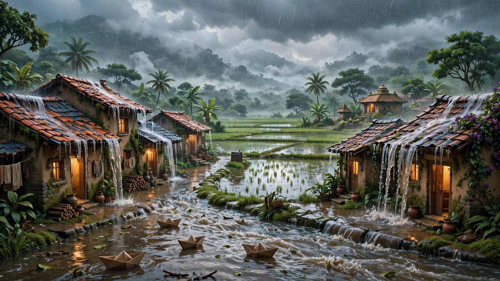 Gaon par Monsoon ki Barish, AI preview