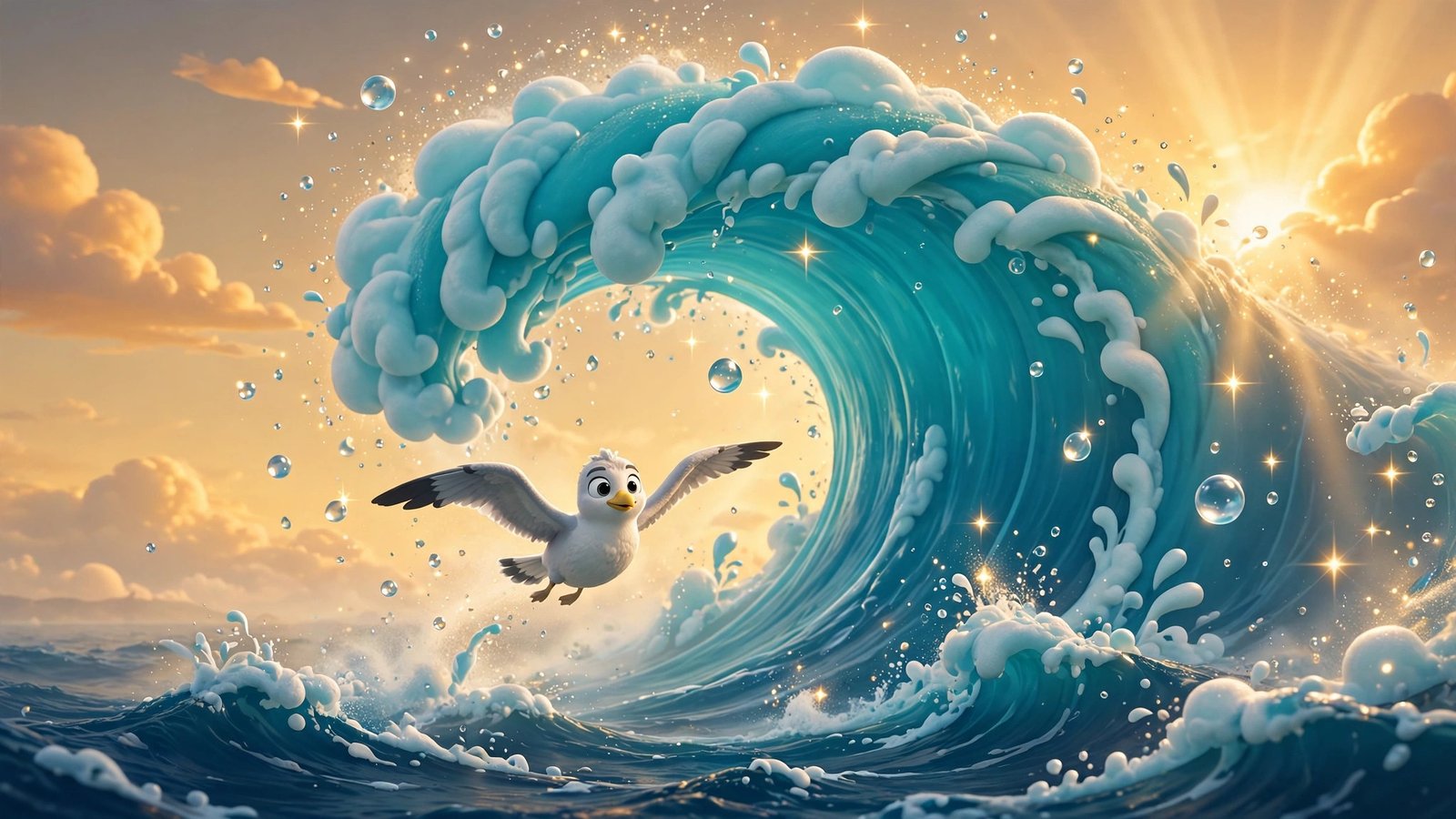 Ocean Waves Slow Motion, AI preview