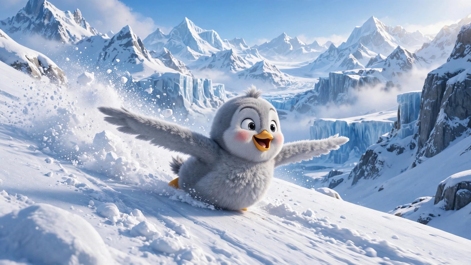 Penguin Chick Sliding, AI preview