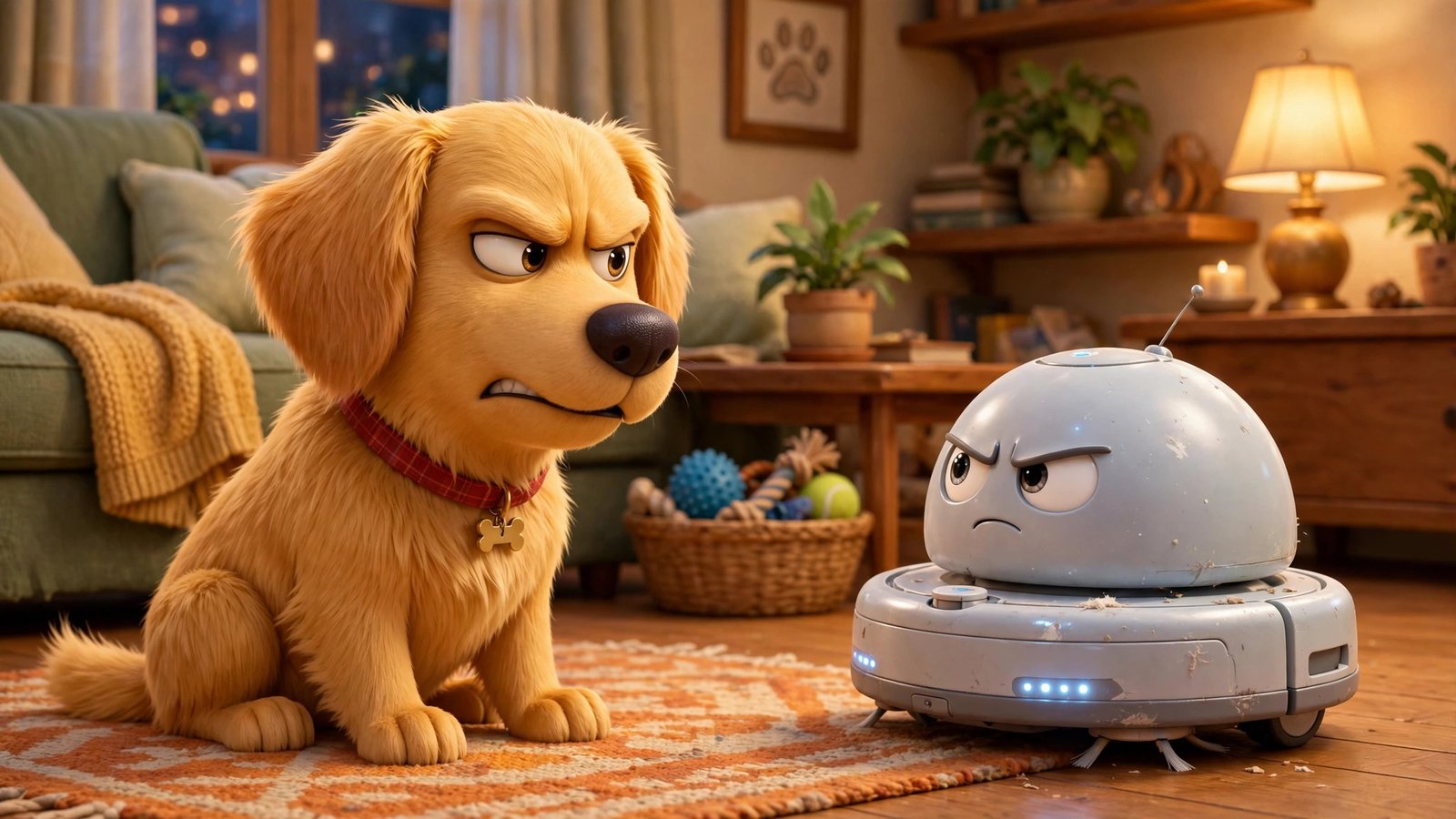 Dog vs Vacuum Cleaner, AI preview