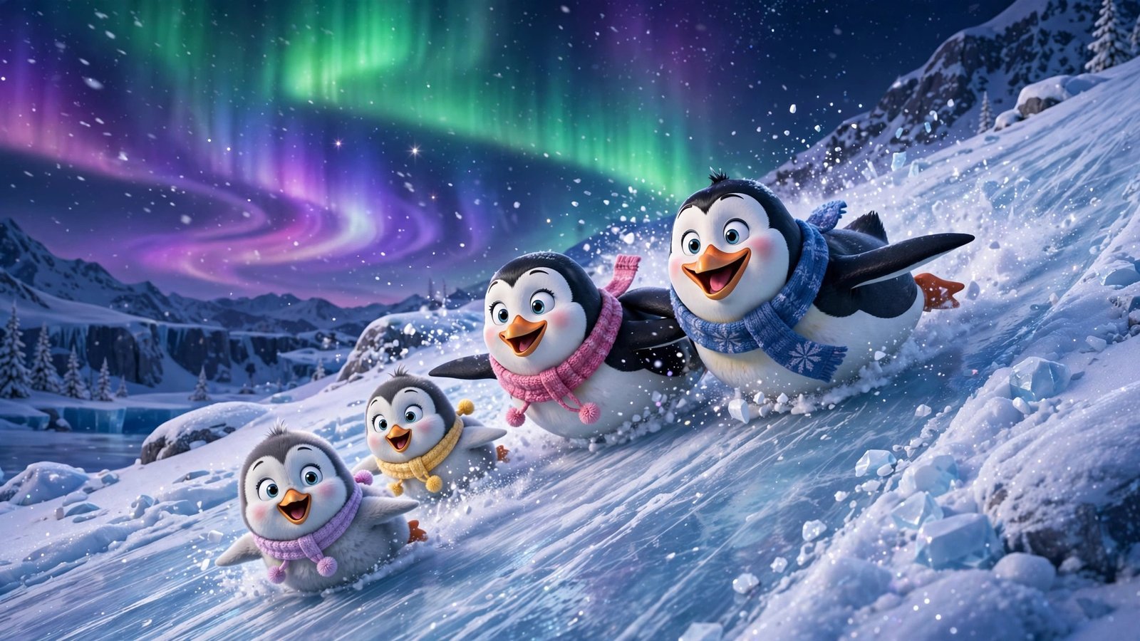 Penguin Sliding on Ice, AI preview