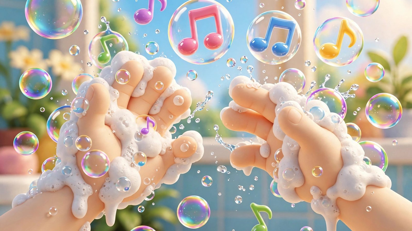 Handwash song with bubbles, AI preview