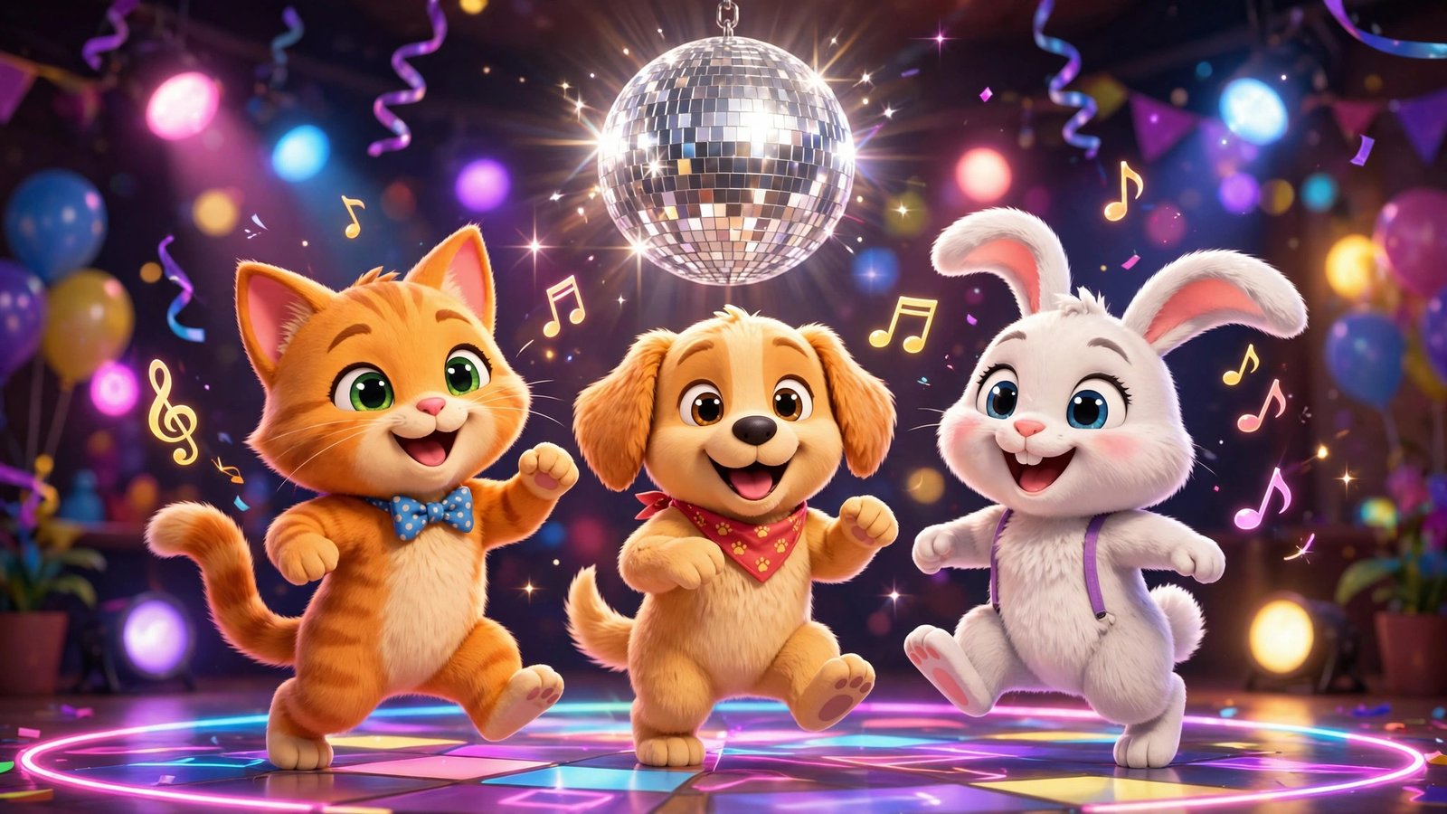 Animal dance party, AI preview