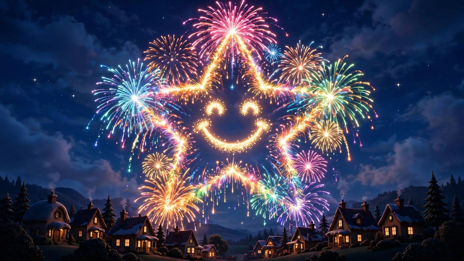 Fireworks portrait, AI preview