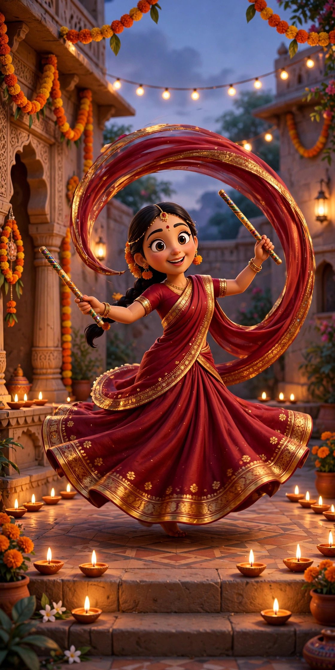 Saree Look Garba, AI preview