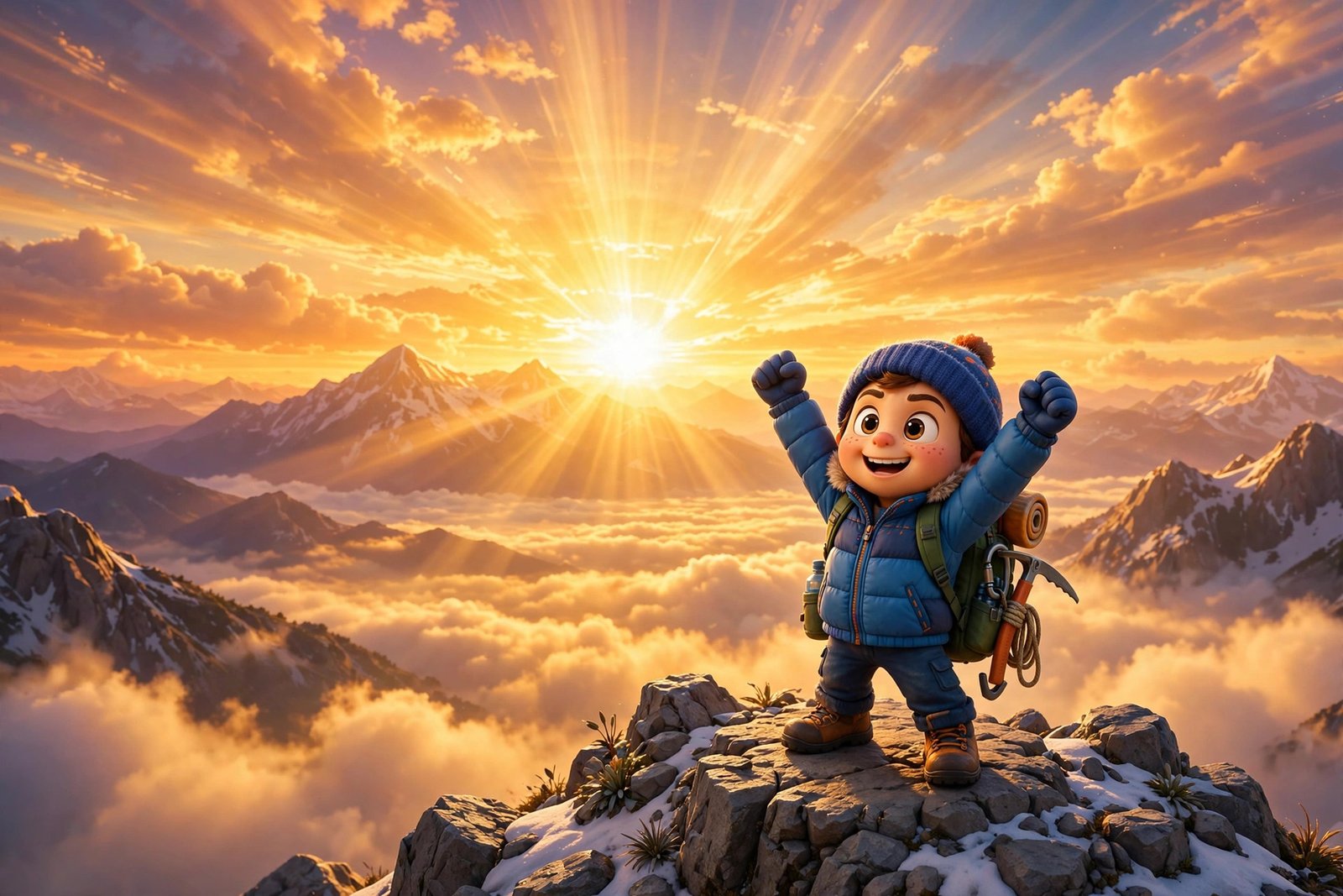 Sunrise climb motivational, AI preview