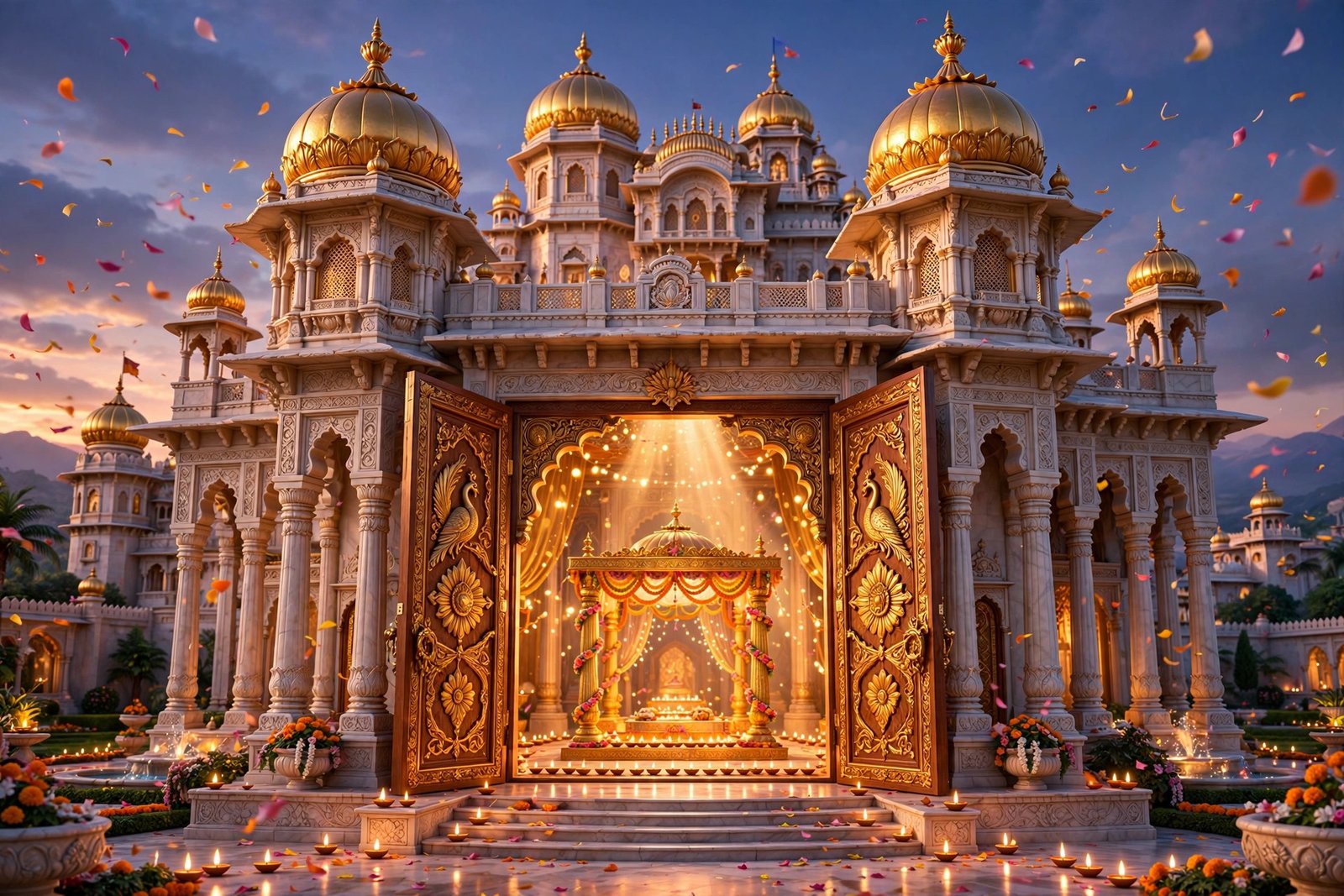Royal palace invitation, AI preview