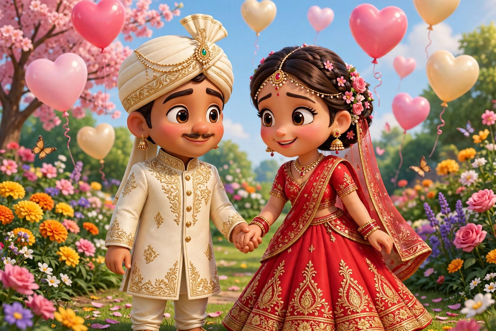 Cute couple invitation, AI preview