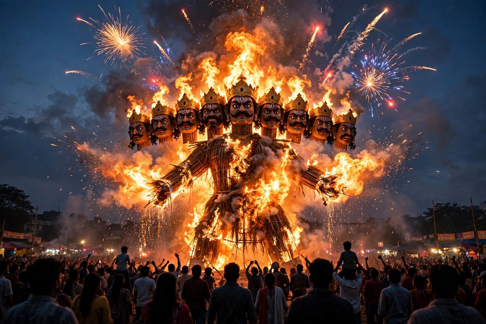 Ravan dahan scene, AI preview